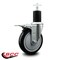 Service Caster 5'' Black Poly Swivel 1-3/4'' Expanding Stem Caster Total Lock Brake SCC-EXTTL20S514-PPUB-BLK-134 - alternate 4